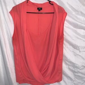 XXL orange sleeveless dress shirt for women adorable